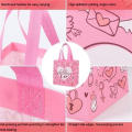 Thickened Valentine's Tote Bag Non Woven Laminated Wedding Party Bag Waterproof Fabric Tote Gift Shopping Bag for Valentine's. 