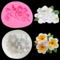 1Pc Flower Shape Silicone Mold Gardenia Plumeria Rubra Molds Cupcake Jelly Candy Fondant Chocolate Decoration Baking Tool Dounp.