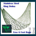 Stainless Steel Ring Dolna/Hammock Sleeping Bed Outdoor Travel Camping  Long 8 Feet Weight 100kg+ Free 6 Feet Rope. 