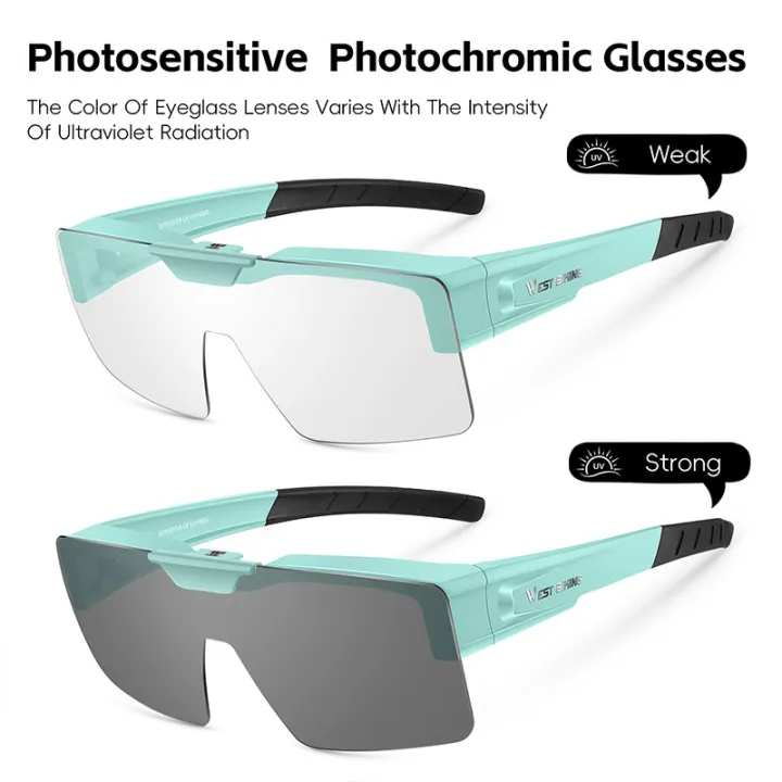 WEST%20BIKING%20Cycling%20Sunglasses%20Flip%20Up%20Photochromic/Polarized%20Lens%20Sunshades%20Glasses%20MTB%20Road%20Bike%20Fit%20Over%20Driving%20Goggles%20-%20Image%204