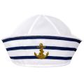 Unisex Adult Yacht Boat Ship Sailor Hat with Anchor Print Captain Hat Costume Hat Navy Style Marine Cosplay Teenager Hat.