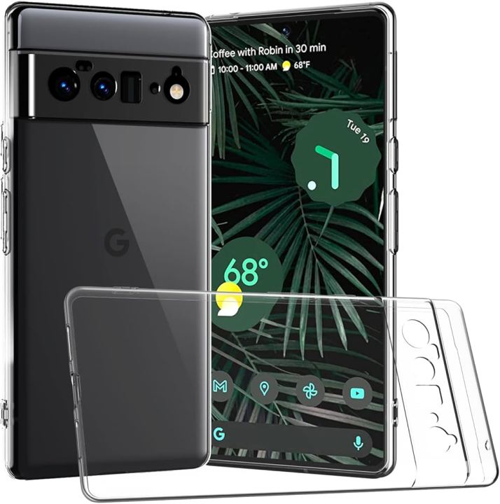 Google Pixel 6 PRO Flexible Clear Transparent Soft TPU Back Case Cover