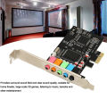 PCI-E 5.1 Sound Card Computer PCIE 5.1 Channel 3D Audio 6 Channels 3D Games Music Digital Sound Card PCI Express 5.1 CH 24Bit Eatop.