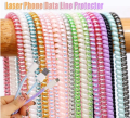 1.4M Colorful Laser TPU Data Cable Protector - Universal USB Charger Cable Sleeve. 