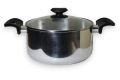 H & S Aluminium Induction Bottom Casserole with Glass Lid- 24 CM. 