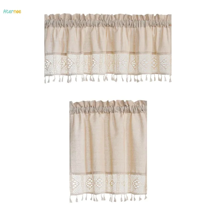 Farmhouse%20Valance%20Windows%20Short%20Curtain%20for%20Bedroom%20Kitchen%20Decoration%20150cmx60cm%20-%20Image%206