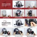 Full face respirator Gas Mask 40 mm activated carbon filter canister Suitable for fumes Chemical, spray paint, tactical-survival. 