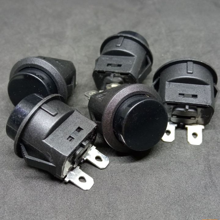 2Pcs-%20Self-Lock%20Round%20BLACK%C2%A0%20Color%202%20Pin%20AC%20250V%2016A%20On%20Off%202%20Terminal%20Push%20Button%20SPST%20Self%20Locking%20Push%20Button%20Switches%20For%20Car%20Bus%20Truck%20Auto%20Bike%20Start%20Button%20Switch%20-%20Image%204