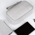 Travel Cable Organizer Bag Waterproof Double Layer Pouch for Data Cable Charger Electronics Accessories.