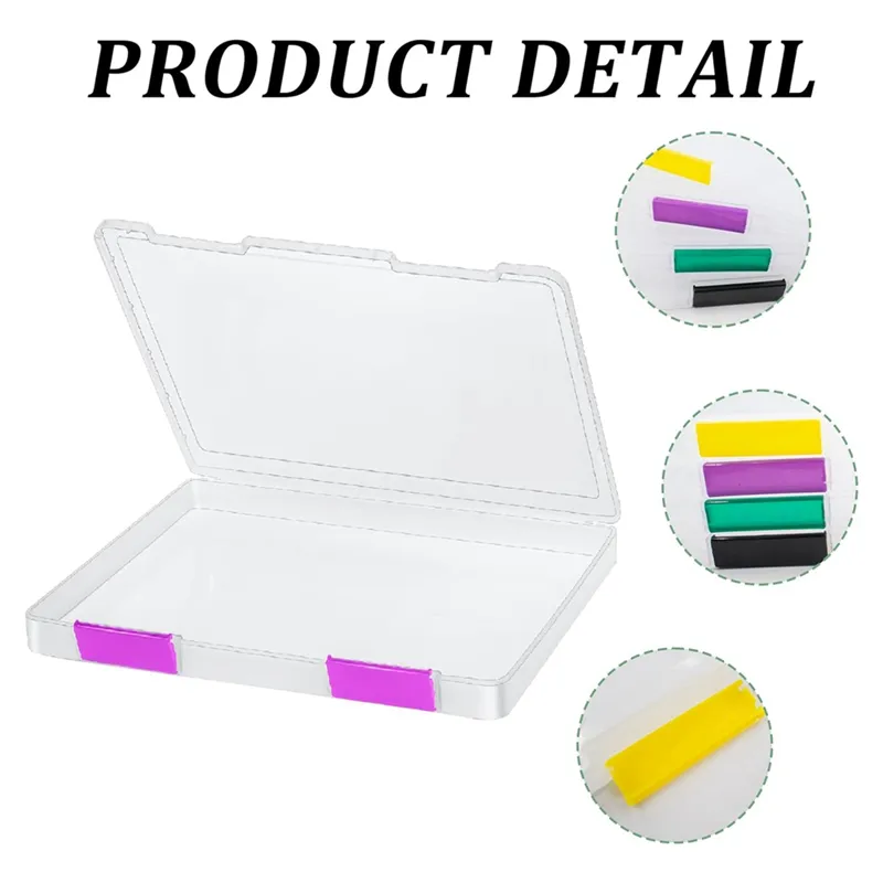 6 Pcs Clear A4 Paper Organizer Boxes - Plastic Scrapbook Storage Containers For Craft Supplies