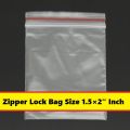 100Pcs- Zipper Bag Size 1.5×2 Inch 38×50mm Ziplock Bag Transparent Zipper Poly Bag Packet Clear Plastic Bags Re-Sealable Packaging Bags Zipper Bag 1.5×2 Inch. 