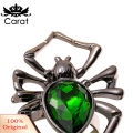 Spider-Shaped Faux Gem Necklace Earrings Ring Alloy Exaggerated Women Halloween Ornament Party Jewelry. 