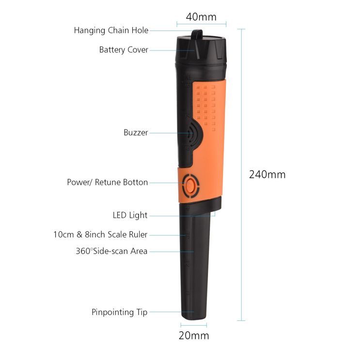 Yuclam%20Metal%20Detector%20Pinpointer%20IP68%20Fully%20Waterproof%20Handheld%20Pin%20Pointer%20Wand%20Probe%20Treasure%20Detectors%20Hunting%20Finders%20with%20Switchable%20Buzzer%20Vibration%20Bonus%20Battery%20Holster%20Lanyard%20-%20Image%204