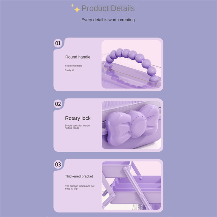 Storage%20Boxes%20for%20Children'S%20Hair%20Accessories%20Necklaces%20Headbands%20Hairpins%20and%20Bows%20Foldable%20Desktop%20Dustproof%20Storage%20Reusable%20B%20-%20Image%206