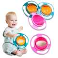 Kids Universal Gyro Bowl 360 Rotate Spill-Proof Practical Design Children Rotary Balance Solid Feeding Dishes Plate Tableware.