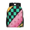 Customized Demon Slayer Kimetsu No Yaiba Backpack for Women Men Water Resistant School College Anime Manga Bag Print Bookbag. 