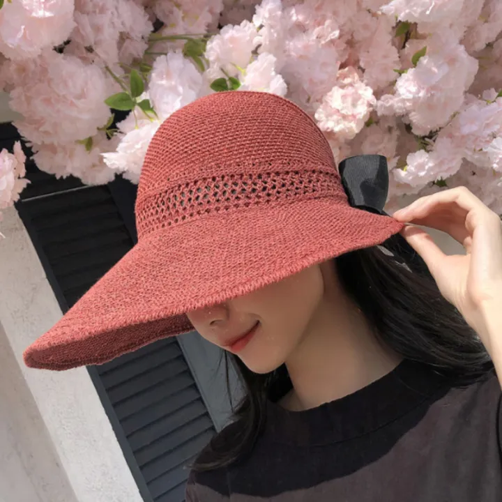 2024%20New%20Casual%20Women%20Summer%20Wide%20Brim%20Sun%20Visor%20Hat%20Adjustable%20UV%20Protection%20Foldable%20Sport%20Empty%20Top%20Cap%20Beach%20Cap%20Sun%20Hat%20-%20Image%204