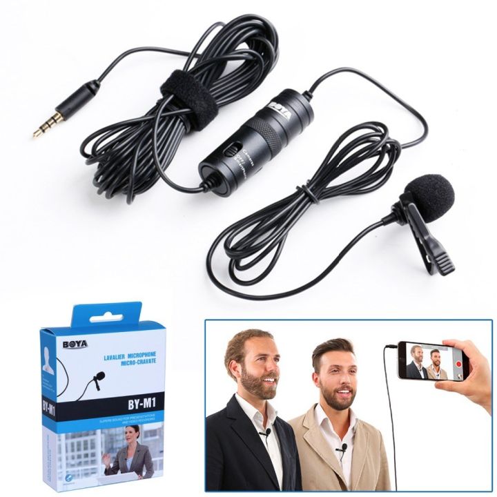 BOYA BY M1 Microphone Boya Professional Microphone For Mobile & Dslr - Black