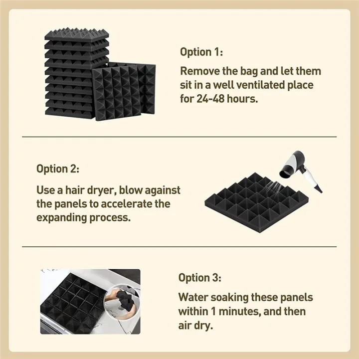 36%20Pack%209.8X%209.8X%202%20Inch%20Pyramid%20Acoustic%20Foam%20Sound%20Proof%20Foam%20for%20Wall,Studio,%20Home%20and%20Office%20-%20Image%203
