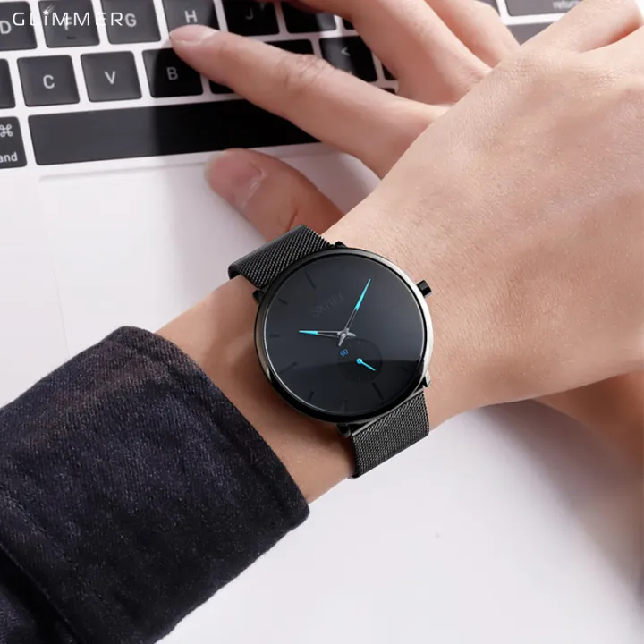 SKMEI%209185%20Simple%20Fashion%20Waterproof%20Men's%20Watch%20%7C%20Business%20Stainless%20Steel%20Youth%20Quartz%20Watch%20-%20Image%204