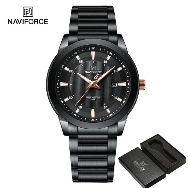 NAVIFORCE%208029%20New%20Luxury%20Men%20Watches%20Casual%20Luminous%20Date%20Clock%20Stainless%20Steel%20Male%20Quartz%20Wristwatches-Black%20-%20Image%204
