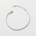 WANTME Real 925 Sterling Silver Simple Geometric Square Cuban Chain Charm Bracelet for Fashion Women Chic Jewelry Accessories.