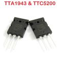 1Pair- Medium Quality TTA1943 A1943 & TTC5200 C5200 PNP & NPN Power Amplifier Transistor 1943 & 5200 MOSFET IC TO-3P 3Pin Leads. 