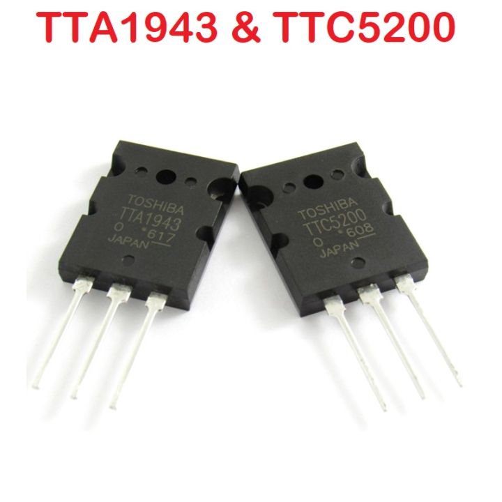1Pair- Medium Quality TTA1943 A1943 & TTC5200 C5200 PNP & NPN Power