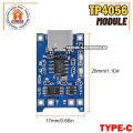 TP4056 Type-c USB 5V 1A 18650 Lithium Battery Charger Module - Equipped with Dual Protection Functions for Safe Charging. 