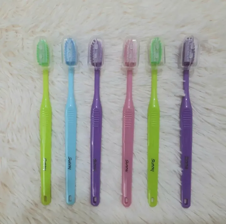 Sunny%20toothbrush%20soft%20multicolour%2024%20psc%20with%20cap%20and%202%20water%20pot%20jar%20free%20-%20Image%202