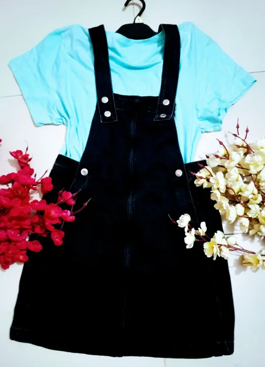 Denim%20long%20and%20short%20dress%20for%20women%20and%20girls,%20with%20t%20shirt%20free%20for%20women%20-%20Image%204