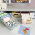 Acrylic Storage Box Transparent Desktop Organizer Large Capacity Stickers Box Subpackage Holder Desktop Stationery Storage Box jingu.