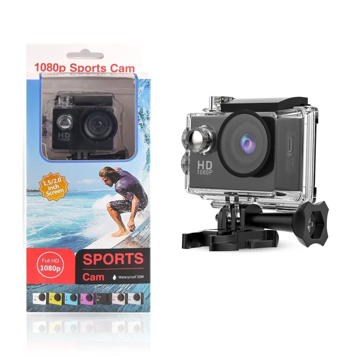 Full%20HD%201080P%20Waterproof%20Sports%20Action%20Camera%2012MP%20-%20Black%20-%20Image%205