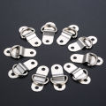 10Pcs Boat Trailers D Ring Durable Tie Down Hook Rope Cleat Load Anchor Metal Flat Seamless D Ring D Button Half Round Buckle. 