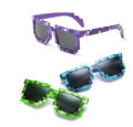 3 colors Fashion Sunglasses Kids cos play action Game Toy Minecrafter Square Glasses with EVA case Toys for children gift. 