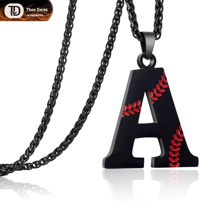 N XL European and American 26 letter necklace men's 316L Stainless steel pendant stainless steel surname necklace
