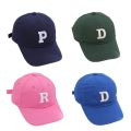 Doitbest Child Baseball Cap For Girl Boy Sunscreen Hats Summer Baby Casual Hip Hop Solid P D R Letter Kid Caps For 2 to 7 Years. 