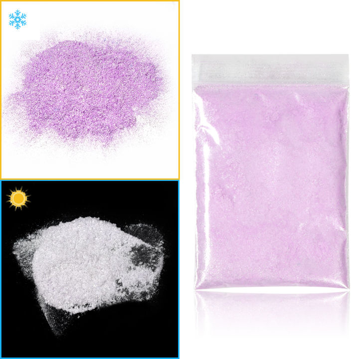 20g/Bag Thermochromic Pigment Thermal Holographic Color Change Fantastic Glitter Temperature Active Pigment Hot Sensitive Powder