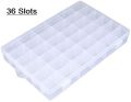 36 Slots Components Storage Box Multi Functional 36 Grid Transparent Plastic Storage Box Case Adjustable Slots 36 Compartments For Jewelry Electronic Parts.