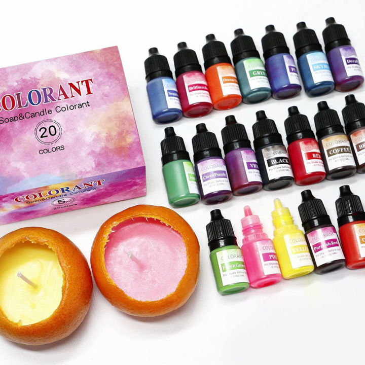 20 colors Candle Wax Pigment Liquid Colorant For DIY Candle Soap Resin Coloring Dye Hademade Craft Jcandle Making Supplies