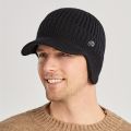 1pc Men's Unfleeced Autumn And Winter Knitted Hat With Ear Protection For Cycling , Ideal choice for Gifts. 