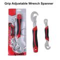 2Pcs Multi-Function Universal Quick Snap'N Grip Adjustable Wrench Spanner.