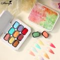 Monja 9 Colors/box Nail Art UV Gel Pat Painting Drawing Gels Quick Dry No-wipe Colors Gradient Paint-Drawing Changing Soak Off Polish DIY Manicure Design Decor Tools. 