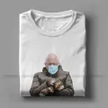 Bernie Sanders Mittens Sitting In Chair T-Shirt Men Funny Cotton Tees O Neck Short Sleeve T Shirt Gift Idea Tops. 