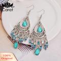 Carat Minimalist Style Earrings Bohemian Rhinestone Waterdrop Earrings Exaggerated Vintage Style Ear Decoration for Women Perfect for Vacation Buyers' Favorite Hollow Out Earrings. 