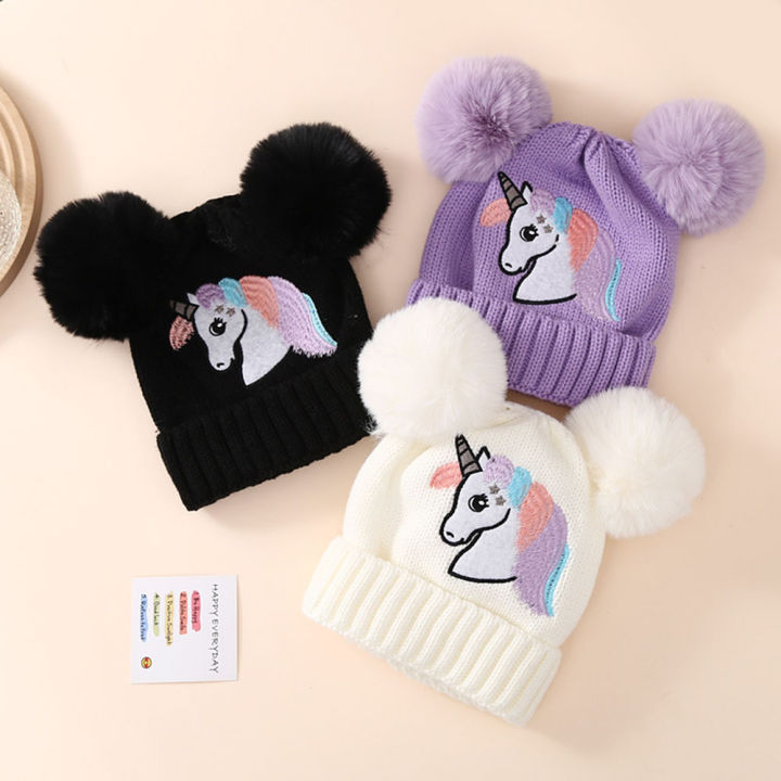 Alien%20Unicorn%20Pattern%20Beanie%20Embroidered%20Toddler%20Baby%20Knit%20Hat%20Winter%20Pom%20Hats%20Warm%20Cap%20For%20Boys%20Girls%201-4%20Years%20Old%20-%20Image%202