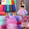 【Hey my home】15cmx22m Tulle Roll Wedding Decoration Roll Fabric Spool Craft Tulle Fabric Tutu Dress Organza Baby Shower Party. 