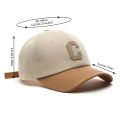 Letter C Embroidery Patchwork Baseball Cap Soft Cotton Outdoor Sun Caps Woman Man Snapback Dad Trucker Hats Unisex Streetwear.
