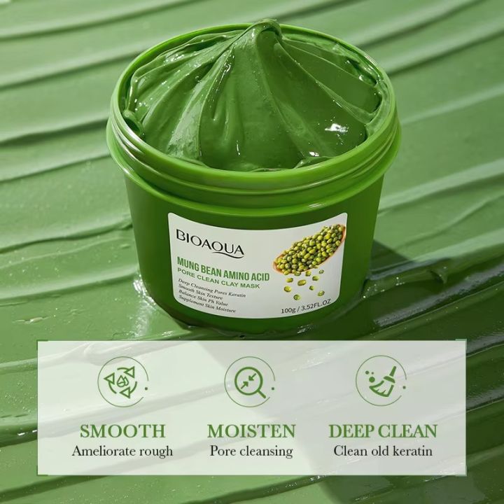BIOAQUA%20Mung%20Bean%20Amino%20Acid%20Pore%20Cleansing%20Clay%20Mask-%20100g%20-%20Image%203