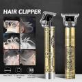 T9 Vintage USB 6500 charging cable with Rechargeable Hair Trimmer metal body Electric Hair Clipper Haircut Machine For Men.